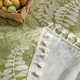 french Cotton Linen Tablecloth Plant Print Decorative Dining Mat