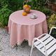 french Cotton Linen Tablecloth Plant Print Decorative Dining Mat