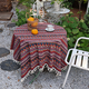 french Cotton Linen Tablecloth Plant Print Decorative Dining Mat