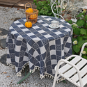 french Cotton Linen Tablecloth Plant Print Decorative Dining Mat