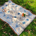 bohemian Cotton Gauze Tassel Throw Picnic Blanket
