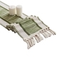 sage Green Cotton Linen Table Runner With Tassels And Knots