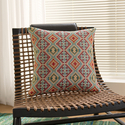 bohemian Cotton Linen Throw Pillow Cover Monet Garden Jacquard