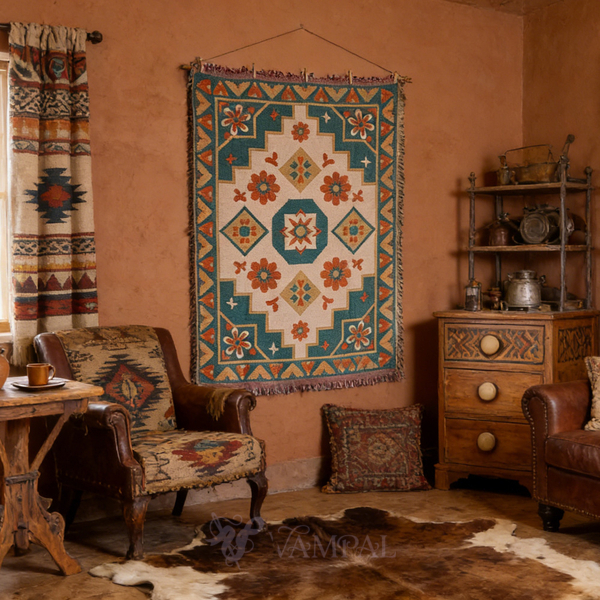 vintage Geometric Cotton Yarn Wall Hanging Tapestry