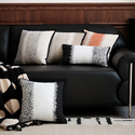 chenille Striped Throw Pillow French Light Luxury Cushion