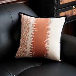 Floating Life Dream Orange With Dutch Velvet Pure Black-45X45