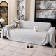 waffle Cotton Sofa Cover With Tassels Full Wrap