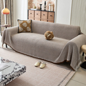 waffle Cotton Sofa Cover With Tassels Full Wrap