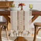 sage Green Cotton Table Runner With Tassels