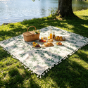 ins Style Tassel Picnic Mat Outdoor Camping Blanket Portable Folding
