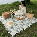 ins Style Tassel Picnic Mat Outdoor Camping Blanket Portable Folding
