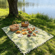 ins Style Tassel Picnic Mat Outdoor Camping Blanket Portable Folding