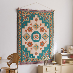 Floral Geometric Green And Orange