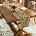 vintage Rustic Jacquard Table Runner For Dining
