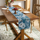monet Oil Painting Jacquard Table Runner Light Luxury Dining Decor