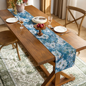 monet Oil Painting Jacquard Table Runner Light Luxury Dining Decor