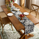 monet Oil Painting Jacquard Table Runner Light Luxury Dining Decor