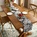 monet Oil Painting Jacquard Table Runner Light Luxury Dining Decor