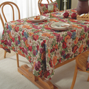 jacquard Floral Cotton Linen Tablecloth For Dining Table