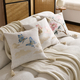 chinese Style Embroidered Throw Pillow Cover With Tassels