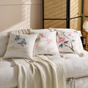 chinese Style Embroidered Throw Pillow Cover With Tassels