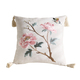 chinese Style Embroidered Throw Pillow Cover With Tassels