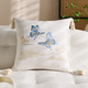 chinese Style Embroidered Throw Pillow Cover With Tassels