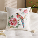 chinese Style Embroidered Throw Pillow Cover With Tassels