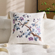 chinese Style Embroidered Throw Pillow Cover With Tassels
