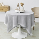 french Cotton Linen Tassel Tablecloth Round Cover
