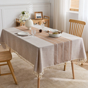 tassel Waterproof Cotton Linen Tablecloth