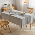 tassel Waterproof Cotton Linen Tablecloth