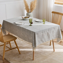 tassel Waterproof Cotton Linen Tablecloth