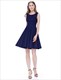 Ärmelloses knieumspielendes A-Linien-Homecoming-Kleid aus Chiffon