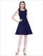 Ärmelloses knieumspielendes A-Linien-Homecoming-Kleid aus Chiffon