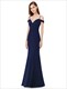 Langes bodenlanges A-Linien-Prom-Kleid aus Chiffon mit Trägern