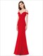 Langes bodenlanges A-Linien-Prom-Kleid aus Chiffon mit Trägern