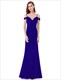 Langes bodenlanges A-Linien-Prom-Kleid aus Chiffon mit Trägern