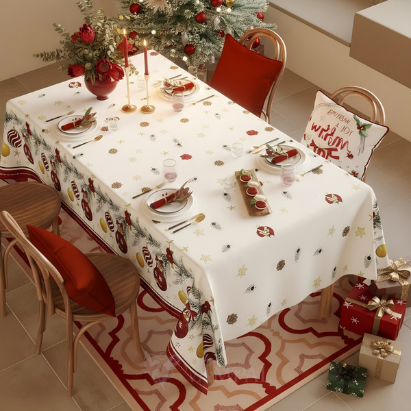 nordic Style Christmas Waterproof Tablecloth Rectangular