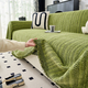 chenille Fishbone Pattern Sofa Cover Vintage Full Wrap Slipcover
