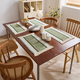 nordic Cotton Linen Color Block Woven Tassel Table Runner Placemat