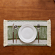 nordic Cotton Linen Color Block Woven Tassel Table Runner Placemat