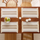 nordic Cotton Linen Color Block Woven Tassel Table Runner Placemat