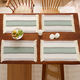 nordic Cotton Linen Color Block Woven Tassel Table Runner Placemat