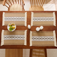 nordic Cotton Linen Color Block Woven Tassel Table Runner Placemat