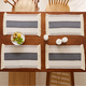 nordic Cotton Linen Color Block Woven Tassel Table Runner Placemat