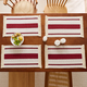 nordic Cotton Linen Color Block Woven Tassel Table Runner Placemat
