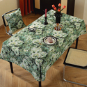 oil Painting Jacquard Tablecloth Cotton Linen Style Long Strip Dining Table Cover