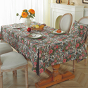 oil Painting Jacquard Tablecloth Cotton Linen Style Long Strip Dining Table Cover
