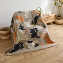 cute Cat Cartoon Full Coverage Sofa Slipcover All-Season Universal Sofa Mat